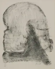 Untitled by Elisabeth Frink, 1964 lithograph, sold Apr 2022