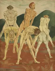Francis Plummer, Untitled, tempera on board 91 x 70.5cm .