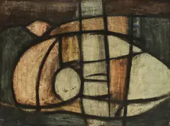 Untitled by Robert Sadler, oil on panel 77 x 104cm Exhibited: Stable Studios, sold Apr 2022