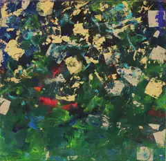 Barbara McGivern, Untitled, acrylic and gold leaf on canvas 40 x 40cm