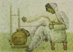 Syed Ali Imam, Untitled, oil on canvas 76 x 106cm