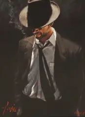 Untitled by Fabian Perez, hand-embellished giclée print on canvas laid on board, sold Apr 2022