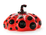 Untitled by Yayoi Kusama, Naoshima' (2019) painted cast resin in red, sold Apr 2022