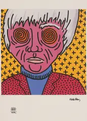 Untitled by Keith Haring, 1958-1990) Andy Warhol offset lithograph in colours, sold Apr 2022