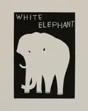 David Shrigley, Untitled, David Shrigley (b.1968) 'White Elephant' linocut on wove paper