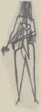 Robert Johnson Washington, Robert Johnson Washington (1913-1997) Studies of figures two tracings