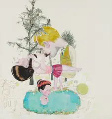 Léopold Rabus, Aus: Scène Sainte, 2004, Mischtechnik auf Leinwand