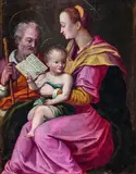 Sigismondo Foschi, Heilige Familie, Öl und Tempera auf Holz