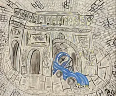 William Copley, Carte blanche, 1955, Öl auf Leinwand