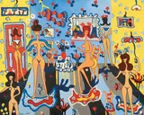 Pegeen Vail Guggenheim, Ohne Titel, 1949, Öl auf Leinwand