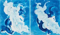 Conor Mccreedy, "Blue and White Ocean", 2016, Öl auf Leinwand