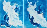 Conor Mccreedy, "Blue and White Ocean", 2016, Öl auf Leinwand
