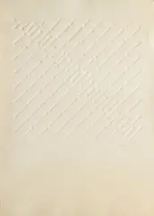 Ohne Titel by Günther Uecker, 1975, Prägedruck auf Bütten, sold Apr 2024