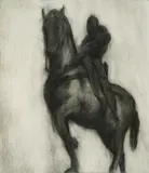 Ilias Papailiaklis, Ironic Don, 2006, Bleistift über Acryl auf Holz