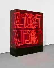 Chryssa, Automat, 1974, Neonröhren in Plexiglaskasten, elektrifiziert