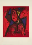 Marino Marini, Cavaliere I, 1972, Farbaquatintaradierung auf Charta Goya (Wasserzeichen)