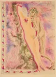 André Masson, Daphnis und Chloe (Aus: Louis Aragon. Les Amants Célèbres), 1973-79, Farbradierung auf Bütten
