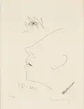 Man Ray, Porträt von Isadora Duncan, 1961, Radierung auf Bütten