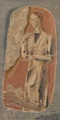 Bruno Goller, Ohne Titel (Mädchen mit trockenen Blumen), 1946, Öl auf Leinwand