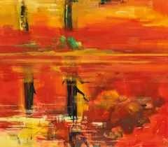 "Spiegel Schatten" by Bernd Zimmer, 2008/2009, Acryl auf Leinwand, sold Jun 2024
