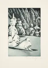 Ohne Titel by Karin Kneffel, 2006, Farbradierung auf Bütten, sold Apr 2024
