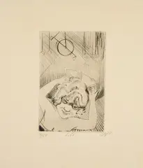 Otto Dix, Lili, die Königin der Luft, 1922, Radierung auf Velin