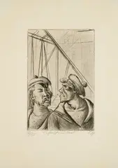 Otto Dix, Technisches Personal, 1922, Radierung auf Velin