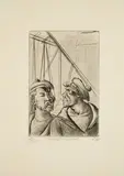 Otto Dix, Technisches Personal, 1922, Radierung auf Velin