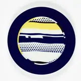 Roy Lichtenstein, The Lichtenstein Plate, 1989/90, Multiple Künstler-Platzteller. Porzellan, farbig gefasst und glasiert
