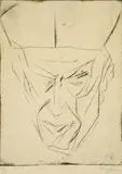 Eduard Bargheer, Kardinal Elia dalla Costa, Erzbischof von Florenz, Ca. 1951, Kaltnadel auf Velin