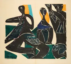 HAP Grieshaber, Achalm, 1951, Farbholzschnitt auf Bütten