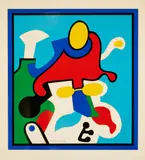 Otmar Alt, Ohne Titel, 1967, Farbserigrafie auf leichtem Karton