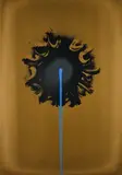 Otto Piene, Blue Streak, 1980, Farbserigrafie auf Karton