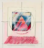 Otto Herbert Hajek, Ohne Titel, 1994, Mischtechnik, collagiert auf gefaltetem Bütten