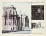 Wrapped Reichstag (Project for Berlin) by Christo, 1992, Farboffset auf leichtem Karton, sold Nov 2023