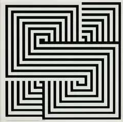 Marcello Morandini, Komposition 714, 2020, Farbserigrafie auf Acrylglas über Serigrafie auf Baumwollpapier. In Holzrahmen