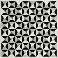 Komposition 607 by Marcello Morandini, 2017, Farbserigrafie auf Acrylglas über Farbserigrafie auf Baumwollpapier. In Holzrahmen, sold Mar 2024