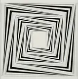 Marcello Morandini, Komposition 633 A, 2017, Farbserigrafie auf Acrylglas über Serigrafie auf Baumwollpapapier. In Holzrahmen