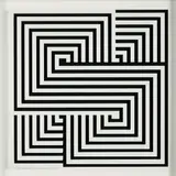 Marcello Morandini, Komposition 714, 2020, Farbserigrafie auf Acrylglas über Serigrafie auf Baumwollpapier. In Holzrahmen