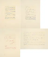 Cy Twombly, Octavio Paz. Eight poems. Ten drawings, 1993, Mappe mit 4 Heliogravüren auf Richard de Bas (Wasserzeichen)
