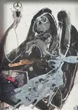 Wolf Vostell, Ohne Titel, 1991, Mischtechnik, collagiert auf Karton. In Objektrahmen