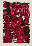 A. R. Penck, Sascha, 1993, Farbserigrafie auf Velin