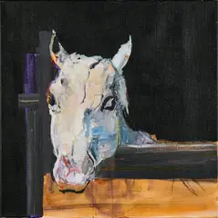 Burkhard Held, "White Horse", 2014, Acryl auf Leinwand