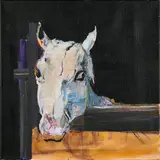 Burkhard Held, "White Horse", 2014, Acryl auf Leinwand