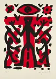 A. R. Penck, Aus: Standart-West 93, 1993, Farbserigrafie auf Hahnemühle (Wasserzeichen)