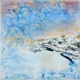 Kim Yusob, "Gebanntes Licht 08", 2011, Mischtechnik auf Leinwand