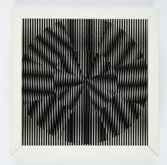 Ludwig Wilding, S 132, 1997, Serigrafie auf Plexiglas über Serigrafie auf Karton. In Objektkasten