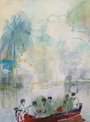 Imaginary Boys by Peter Doig, 2013, Inkjet-Print auf leichtem Karton, sold Jun 2024