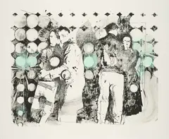 Miriam Vlaming, Dance into the light, 2014, Farblithografie teilkoloriert auf Zerkall (Wasserzeichen)