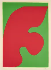 Jean Arp, Affiche St. Gallen II, 1966, Farblithografie auf BFK RIVES (Wasserzeichen)